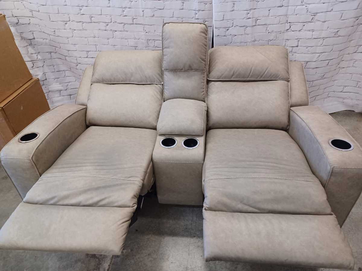 Lavenhorne Reclining Loveseat with Console - Pebble - Gallery Image 9